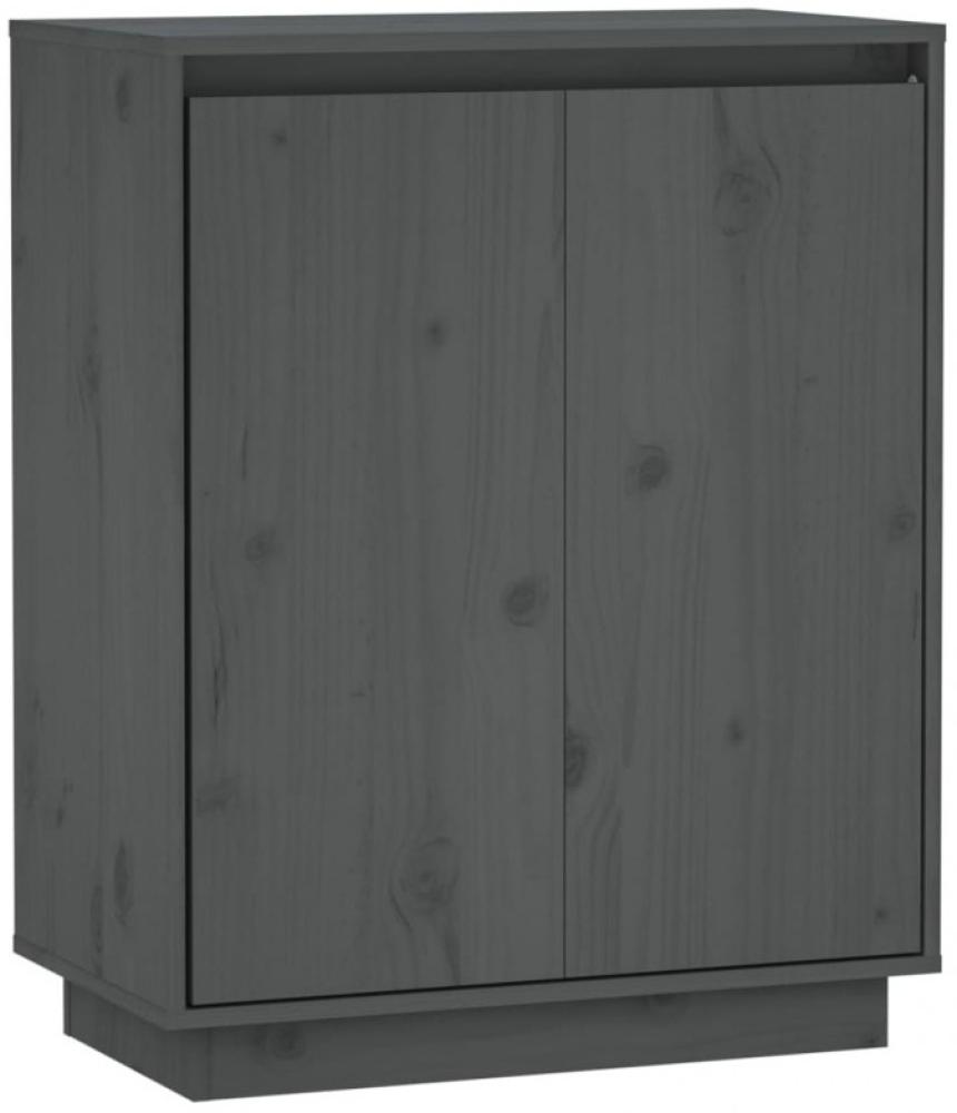 Sideboard Grau 60x34x75 cm Massivholz Kiefer [813347] Bild 1