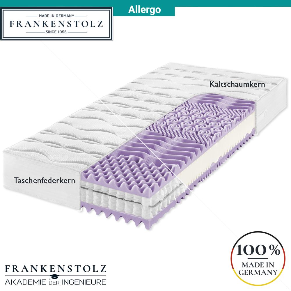Frankenstolz Allergo Matratze perfekt für Allergiker 100x200 cm, H2, Taschenfedern Bild 1