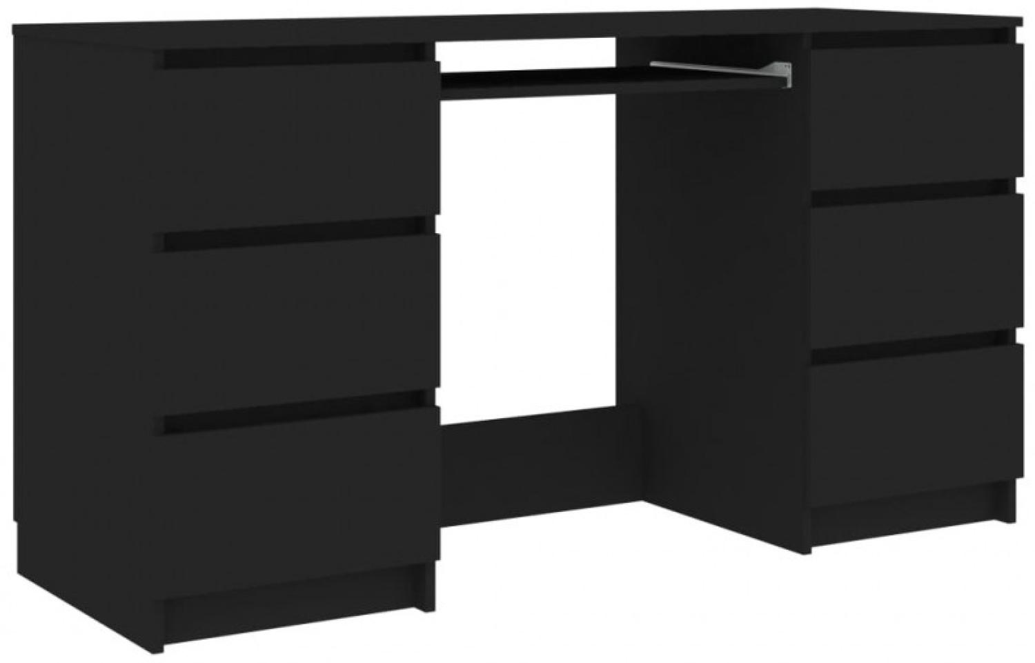 Schreibtisch Schwarz 140x50x77 cm Holzwerkstoff Bild 1