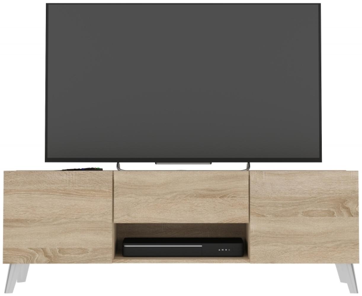 Lowboard stehend / hängend montierbar BRIGHTON Hifi TV Eiche Sägerau Sonoma ca. 140 x 35 x 35 cm Bild 1