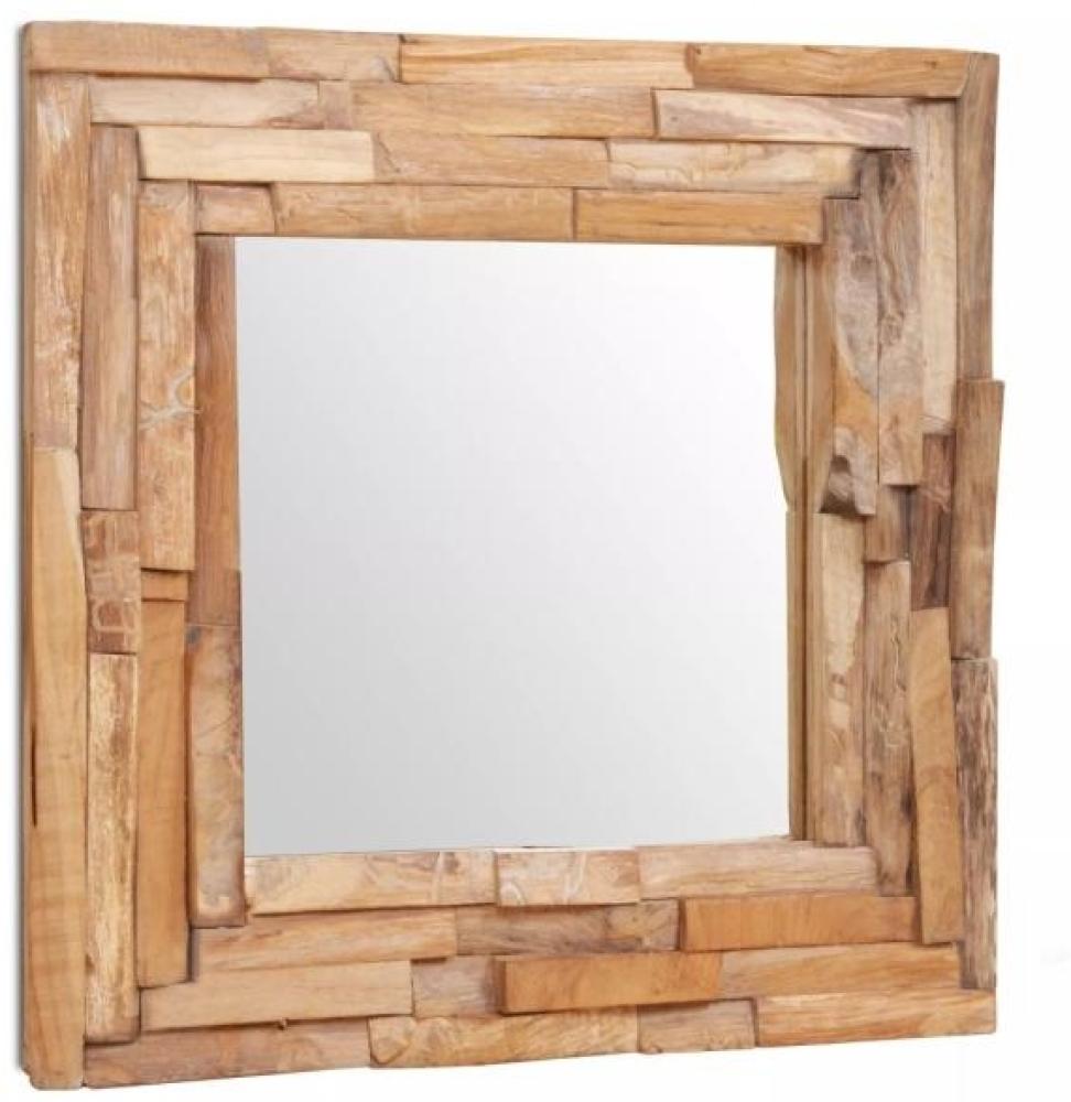 vidaXL Dekorativer Spiegel Teak 60 x 60 cm Quadratisch Bild 1