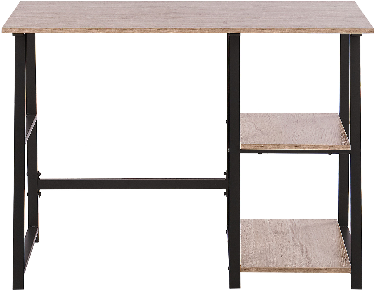 Schreibtisch heller Holzfarbton / schwarz 100 x 50 cm GLENDORA Bild 1