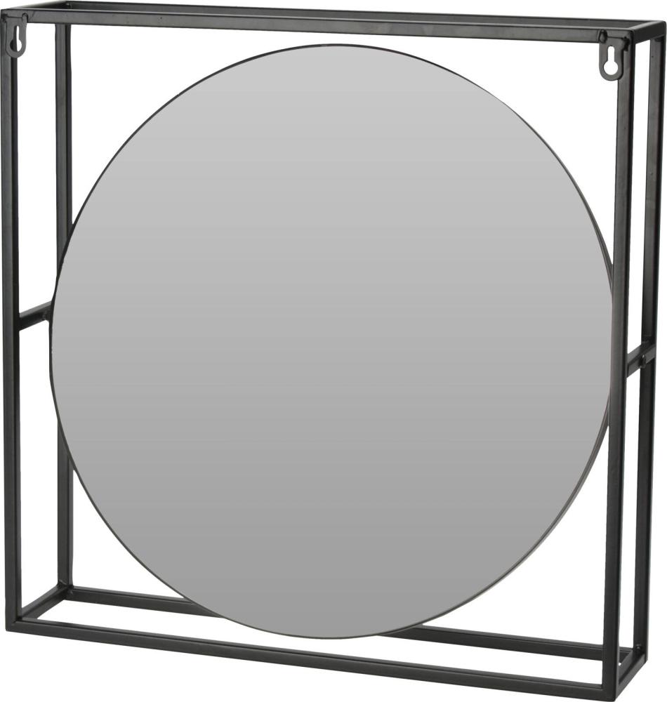 Runder Spiegel in einem Loft-Rahmen aus Metall, 45 x 45 cm Bild 1