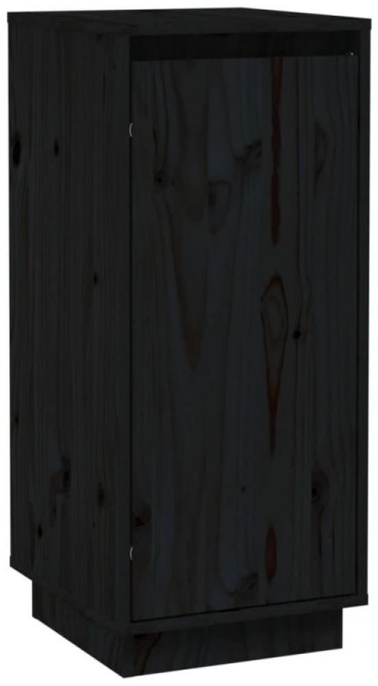 Sideboards 2 Stk. Schwarz 31,5x34x75 cm Massivholz Kiefer [813359] Bild 1