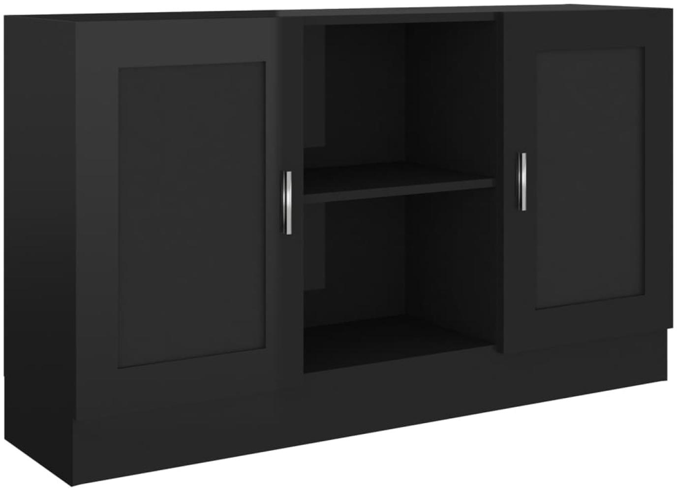 vidaXL Sideboard Hochglanz-Schwarz 120x30,5x70 cm Spanplatte Bild 1