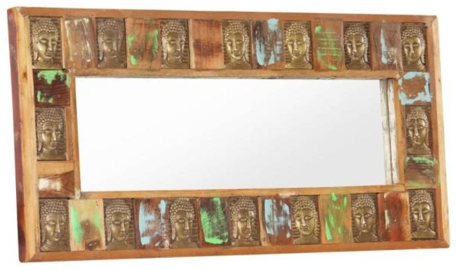 vidaXL Spiegel mit Buddha-Verzierung 110x50 cm Recyceltes Massivholz Bild 1