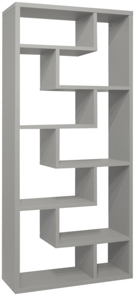 Raumteiler Regal Bücherregal ca. 89 x 192 x 33 cm in Kreidegrau matt Lack TETRIX Bild 1