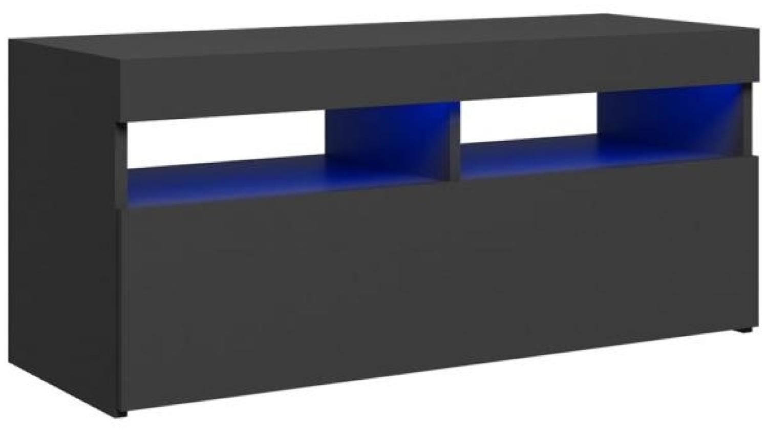 vidaXL TV-Schrank mit LED-Leuchten Grau 90x35x40 cm, Mit Beleuchtung [804384] Bild 1