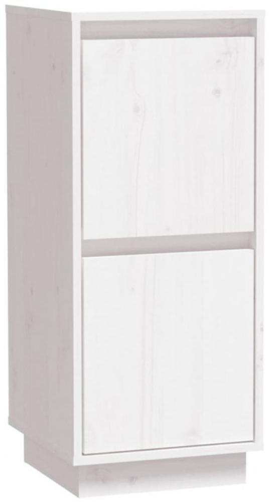 Sideboard Weiß 31,5x34x75 cm Massivholz Kiefer [813382] Bild 1
