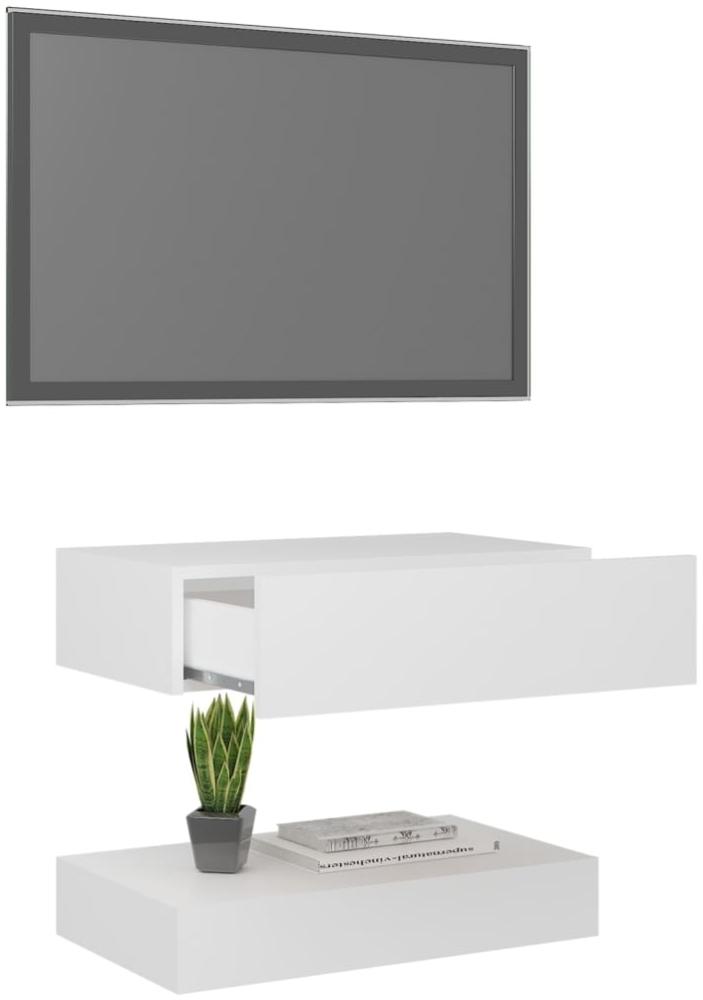 vidaXL TV-Schrank mit LED-Leuchten Weiß 60x35 cm Bild 1