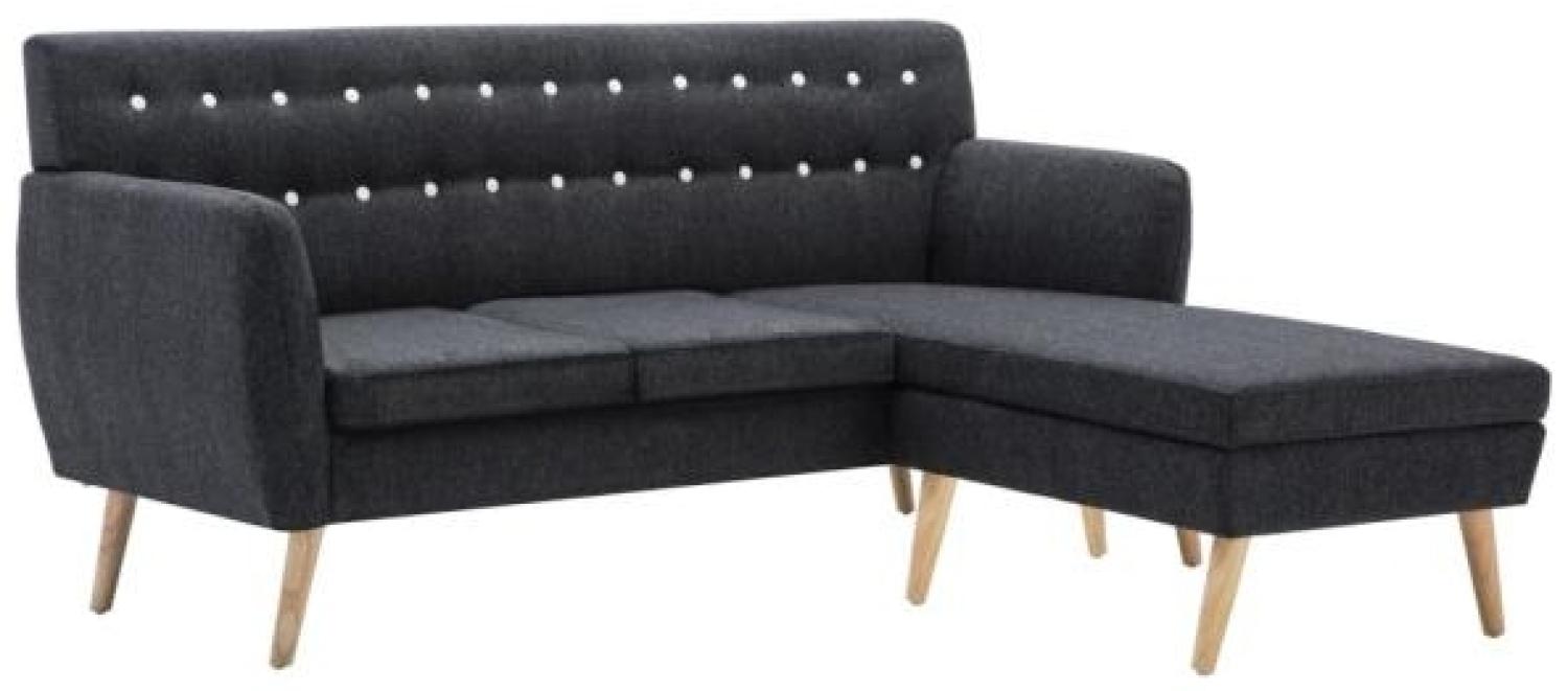 vidaXL Sofa in L-Form Stoffbezug 171,5 x 138 x 81,5 cm Dunkelgrau Bild 1