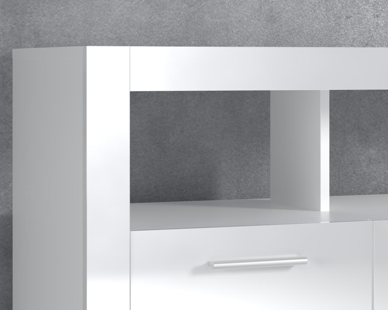 TV-Lowboard Dura in weiß Hochglanz 180 cm Bild 1