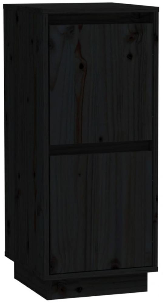 Sideboard Schwarz 31,5x34x75 cm Massivholz Kiefer [813388] Bild 1