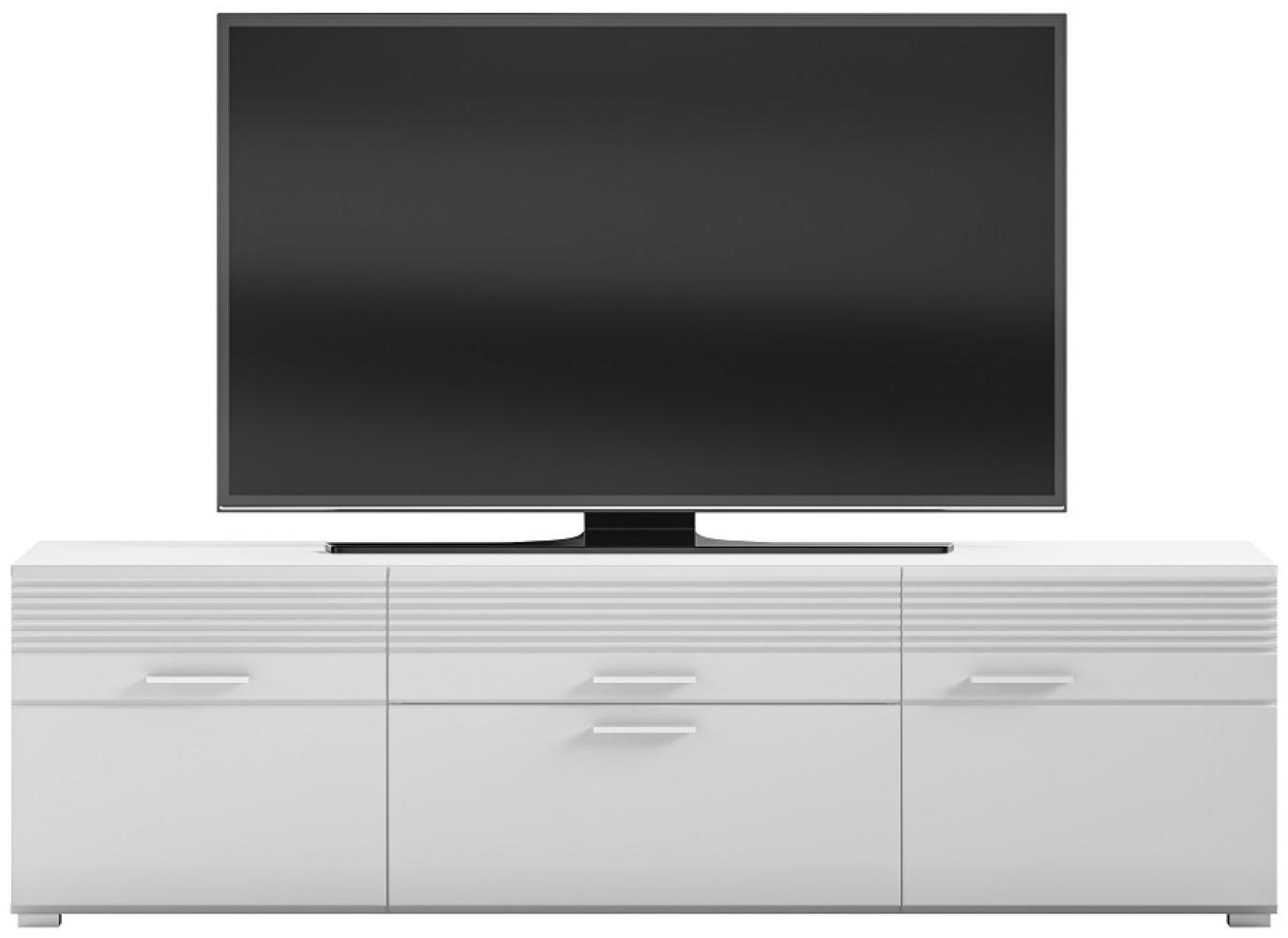 TV-Lowboard Linus in weiß Hochglanz 185 cm Bild 1