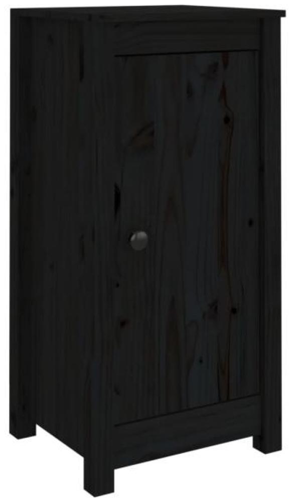 Sideboards 2 Stk. Schwarz 40x35x80 cm Massivholz Kiefer [813733] Bild 1