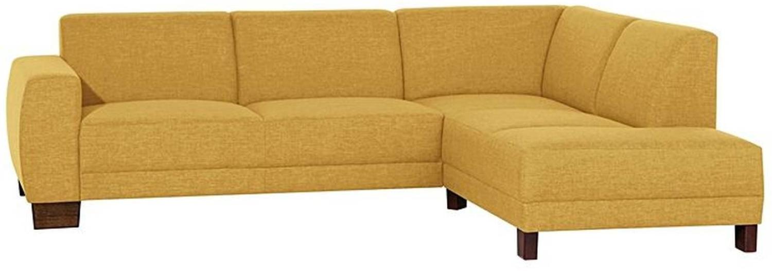 Sofa 2,5-Sitzer links mit Ecksofa rechts BLACKPOOL-23 Flachgewebe (Leinenoptik) Farbe gelb Sitzhärte mittel B: 248cm T: 188cm H: 75cm Bild 1