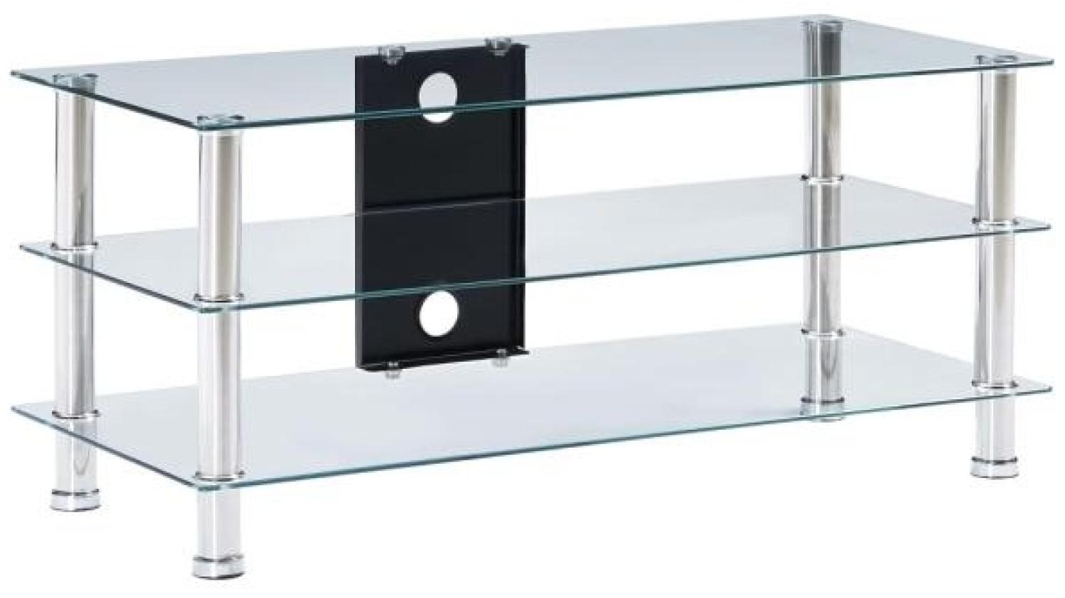 vidaXL TV-Tisch Transparent 90 x 40 x 40 cm Gehärtetes Glas Bild 1