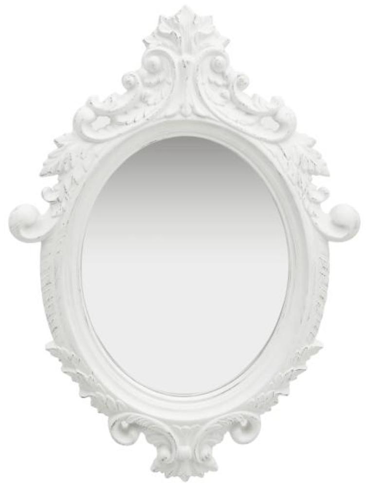 vidaXL Wandspiegel im Rokoko-Stil 56×76 cm Weiß Bild 1