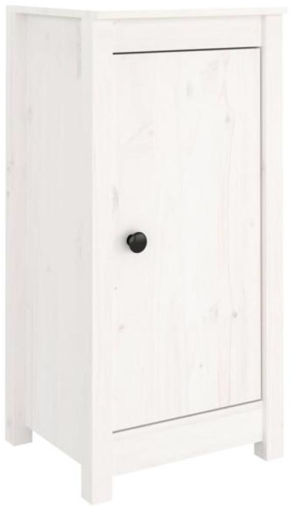 Sideboards 2 Stk. Weiß 40x35x80 cm Massivholz Kiefer [813727] Bild 1