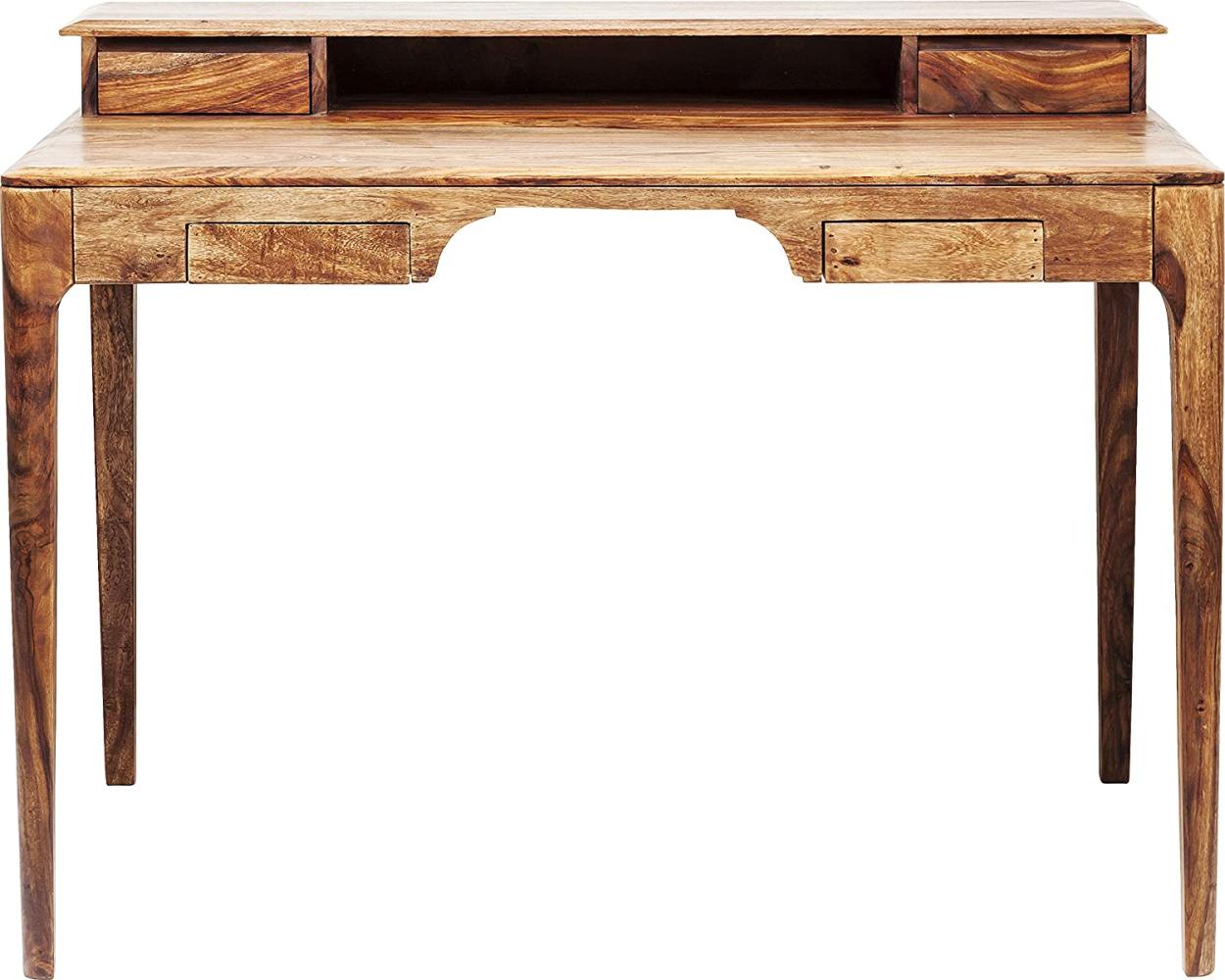 Kare Design Brooklyn Nature Schreibtisch, 110 x 70 cm, Massivholz Schreibtisch, brauner Schreibtisch, (H/B/T) 85x110x70cm Bild 1