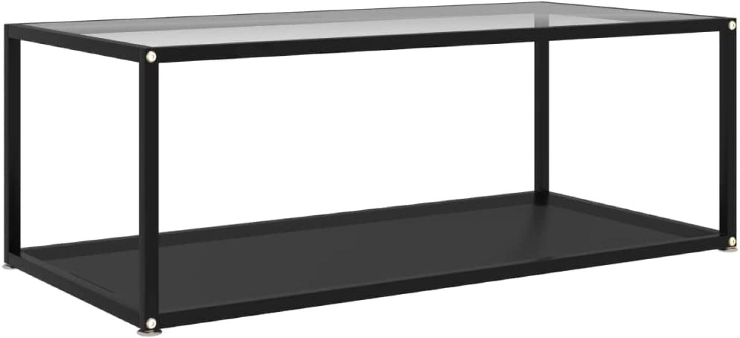 vidaXL Couchtisch Transparent und Schwarz 100x50x35 cm Hartglas Bild 1