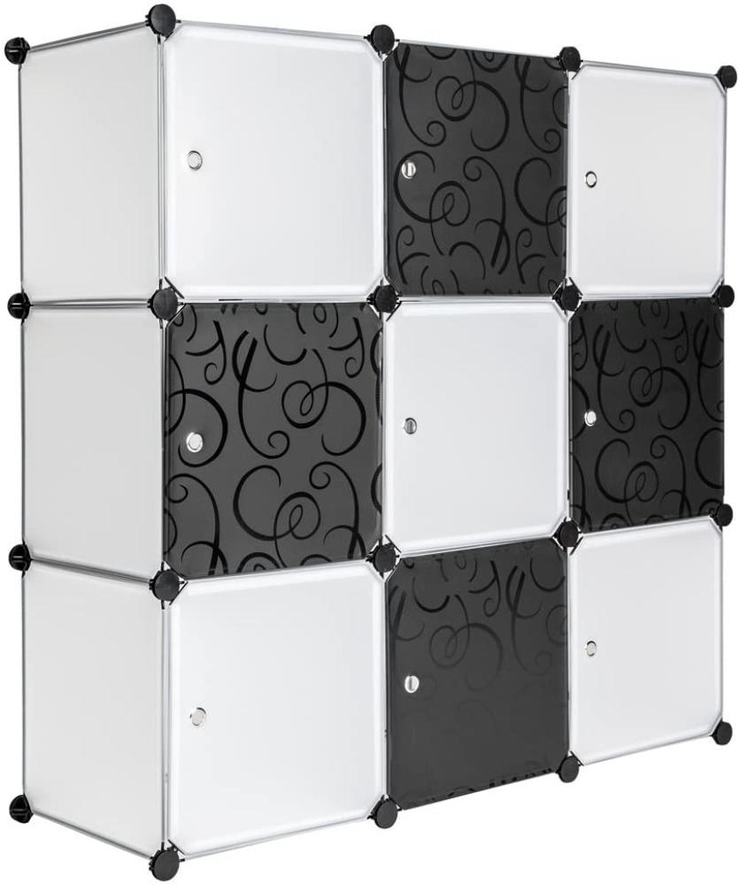 Steckregal 9 Boxen mit Türen - weiß Bild 1