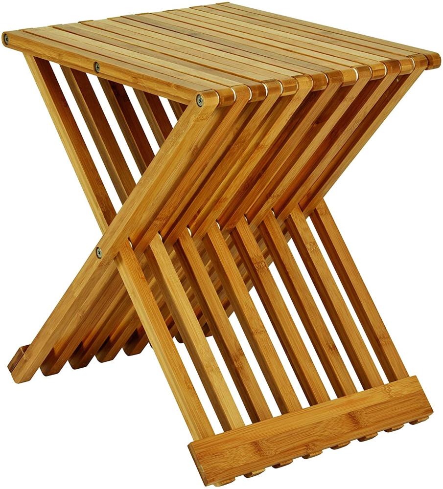 Beistelltisch aus Bambus, klappbar, ca. 40x44x33cm Bild 1
