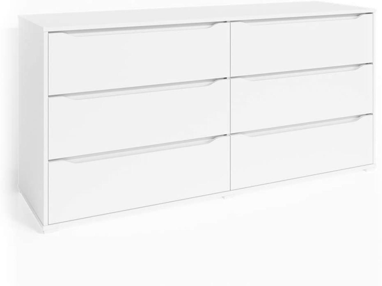 VICCO Sideboard 'RUBEN', Weiß matt mit 6 Schubladen, 160 cm Bild 1