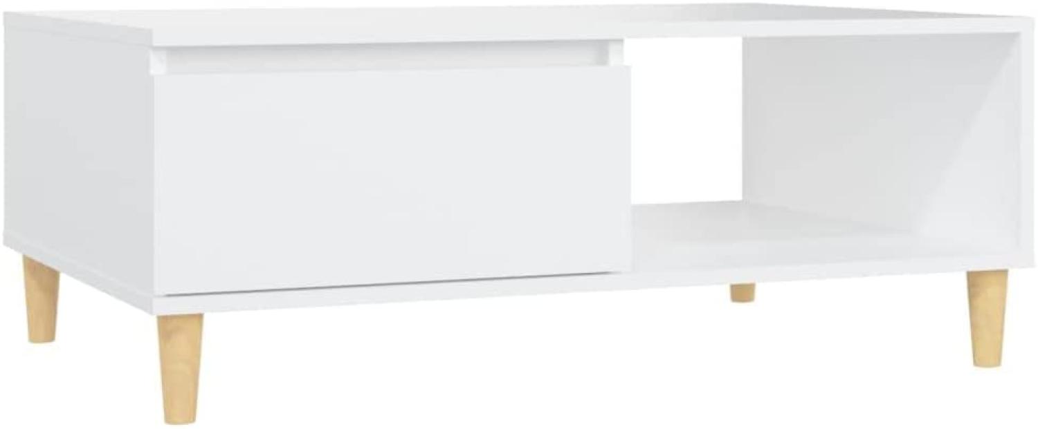 vidaXL Couchtisch Weiß 90x60x35 cm Spanplatte [805995] Bild 1