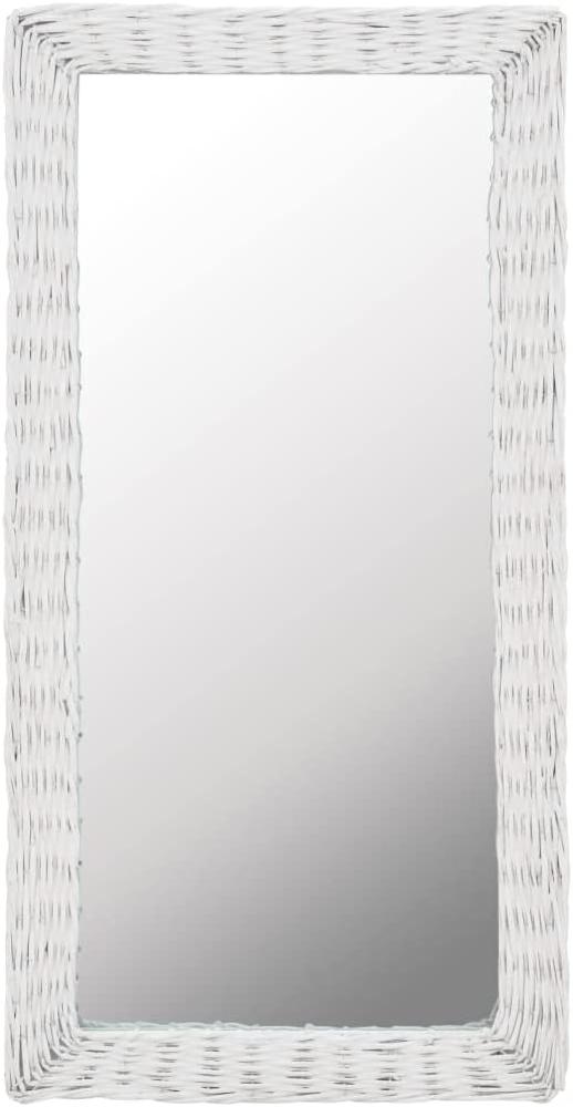 Spiegel Korbweide Weiß, 50 x 100 cm Bild 1