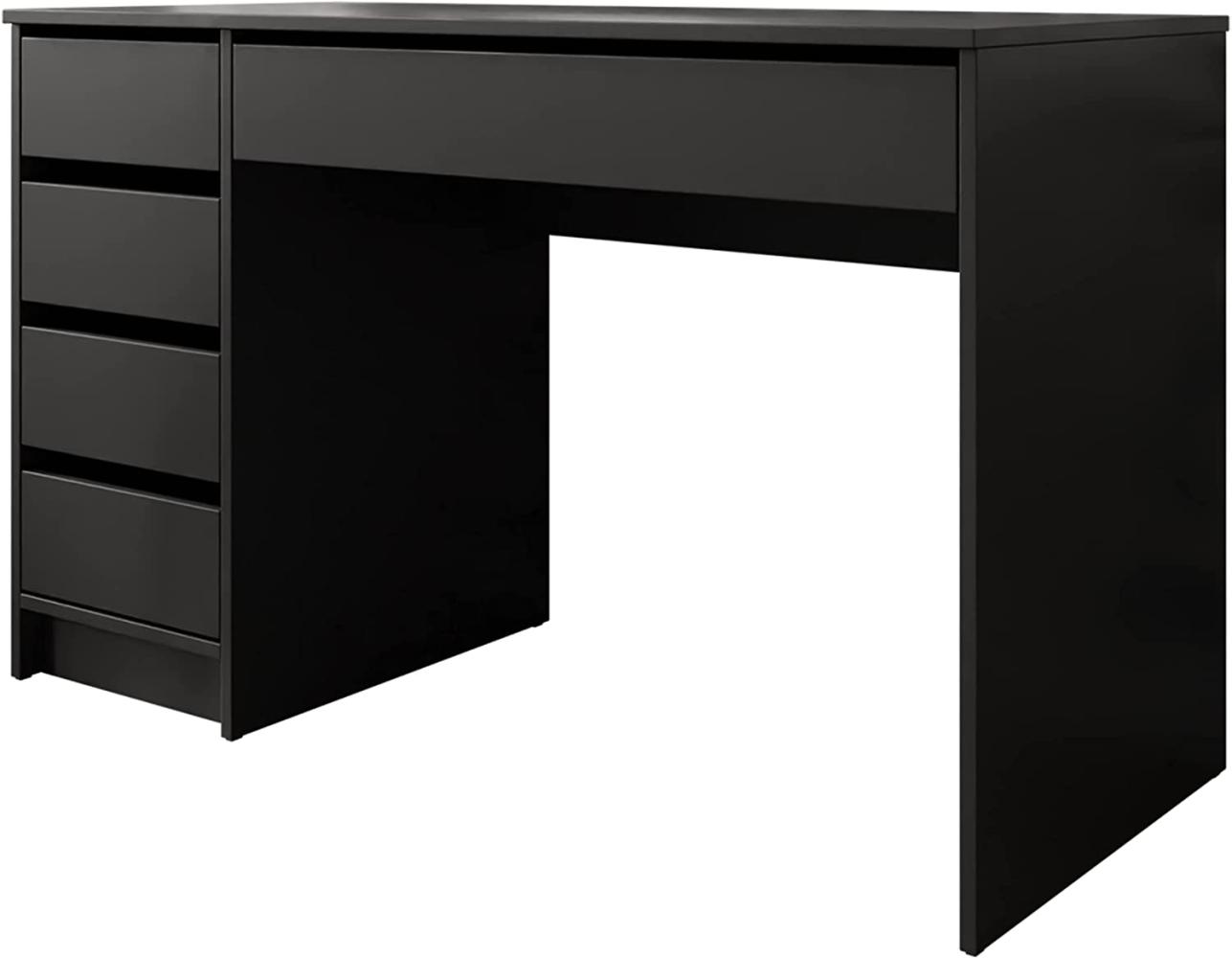 Mirjan24 Schreibtisch 'Ada' Schubladen beidseitig montierbar, 75 x 55 x 120 cm Schwarz Bild 1