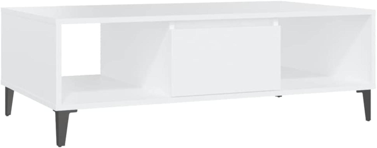 vidaXL Couchtisch Weiß 103,5x60x35 cm Spanplatte [806022] Bild 1
