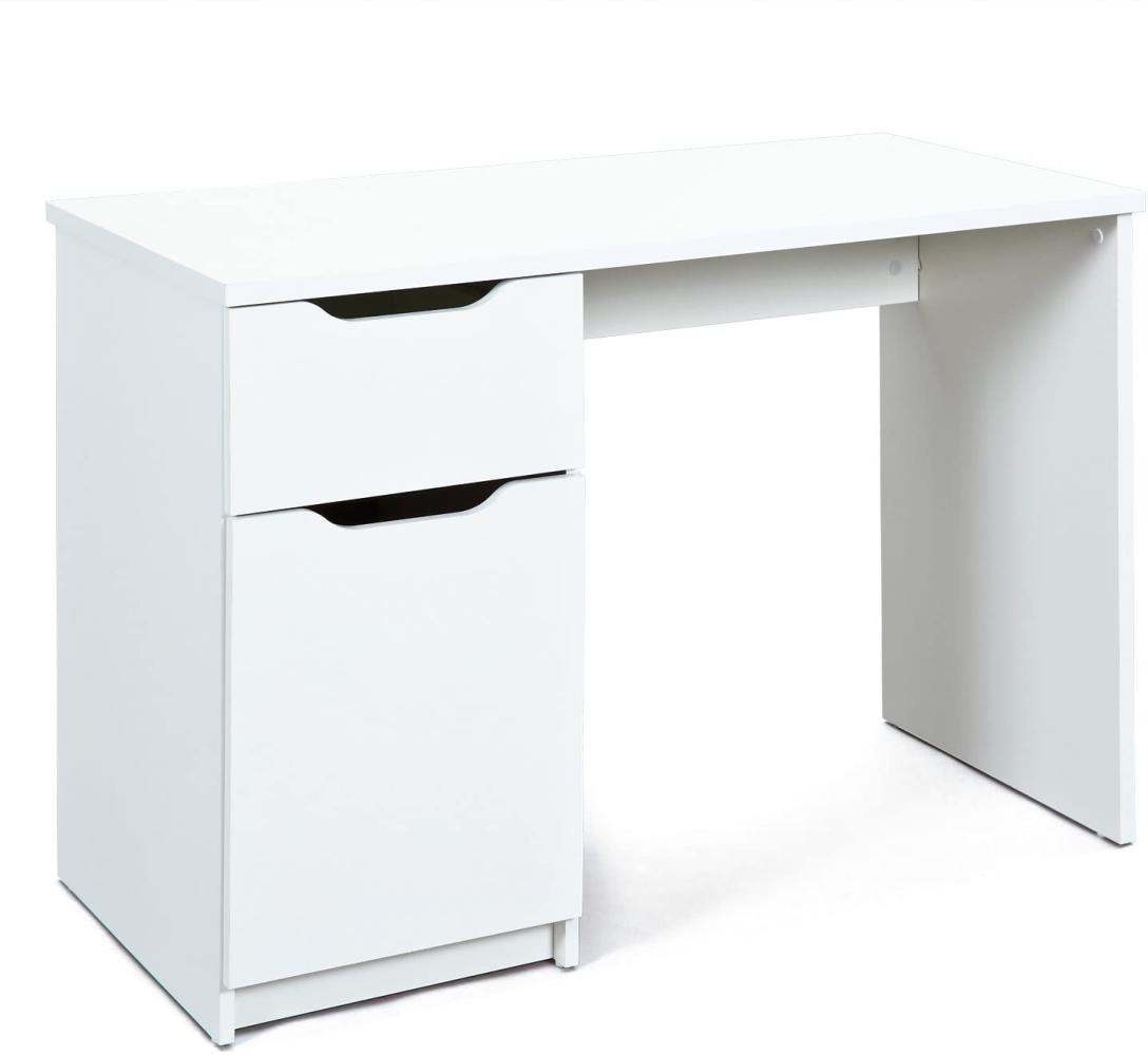 'Westphalen' Schreibtisch mit Schublade und Fach, weiß, 115 x 76 x 55 cm Bild 1