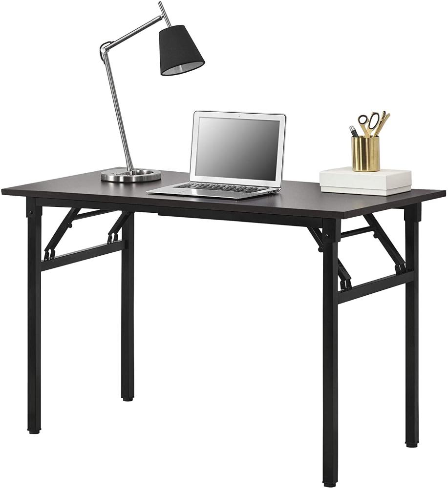 neu.haus 'Alta' Schreibtisch klappbar, dunkelbraun/ schwarz, 120 x 60 cm Bild 1