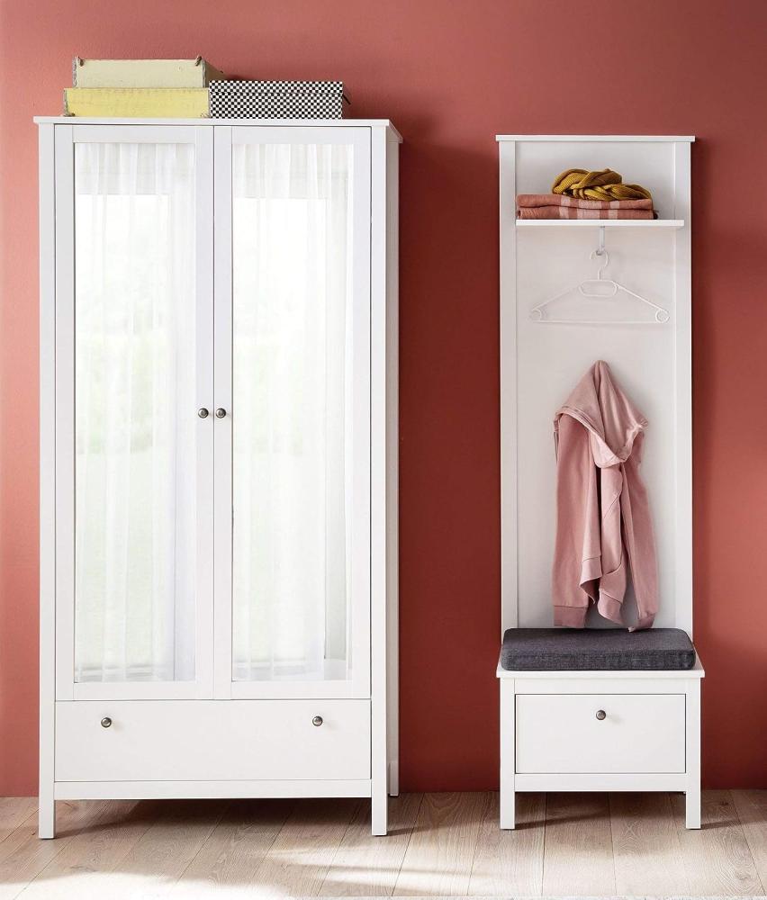 trendteam smart living Garderobe Garderobenkombination 3-teiliges Komplett Set Ole, 162 x 192 x 38 cm in Weiß mit viel Stauraum Bild 1
