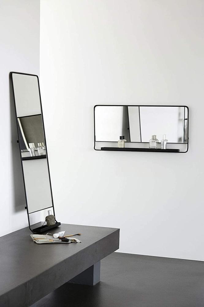 Spiegel Chic aus Metall mit Ablage in Schwarz Bild 1