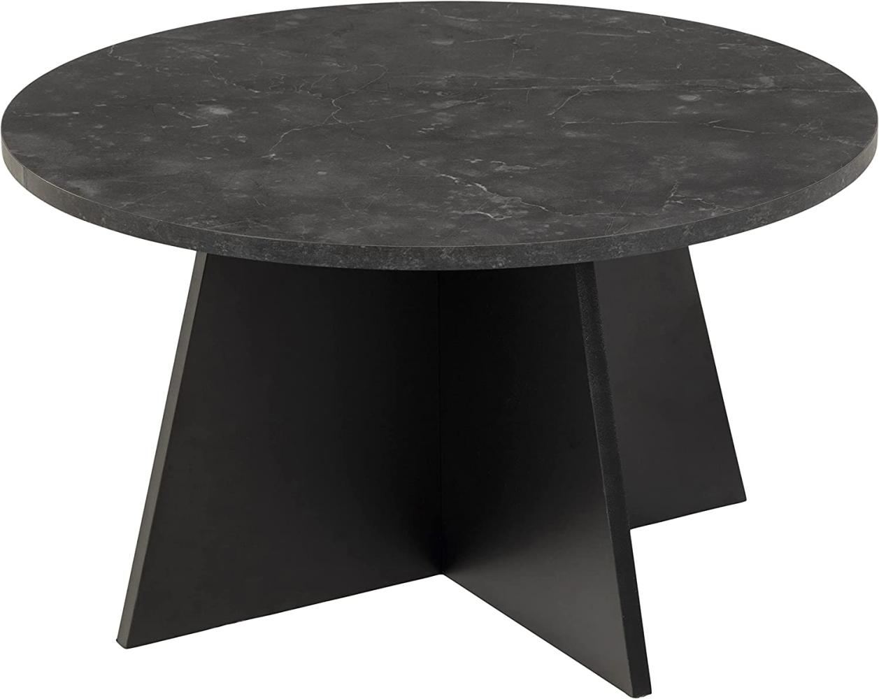 Axis Couchtisch 70cm schwarzer Marmordruck schwarz Tisch Beistelltisch Sofatisch Bild 1