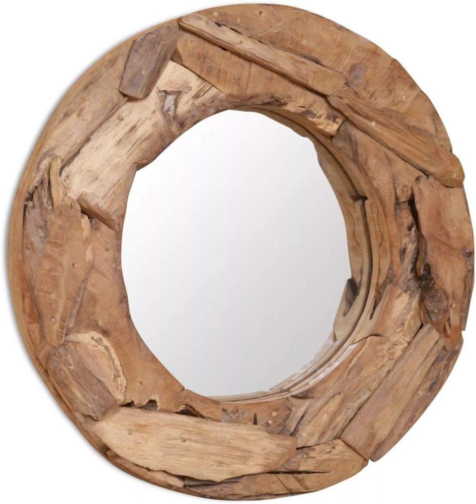 Dekorativer Spiegel, rund, Teak 60 cm Bild 1