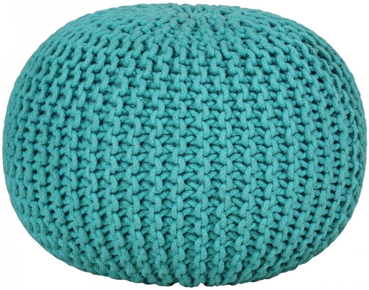 Stylefurniture Cottonball, Stoff, türkis, 55 x 55 x 37 cm Bild 1