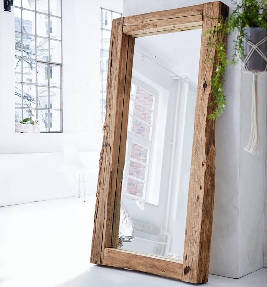 Spiegel Standspiegel Garderobenspiegel Woody Natur recyceltes Teakholz 180 cm Bild 1