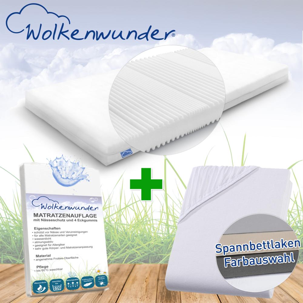 Wolkenwunder Multi Matratze / Hygieneauflage / Spannbetttuch (weiß) 100x200 cm Bild 1