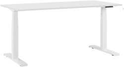 Schreibtisch elektrisch höhenverstellbar, Spanplatte Weiß, 63-126 x 180 x 80 cm