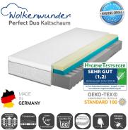 Wolkenwunder Perfect DUO KS Kaltschaummatratze inkl. integriertem Topper H3 | H3 Partnermatratze, 200x200 cm