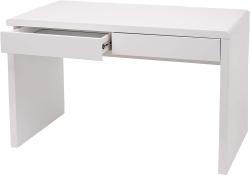 'HWC-G51' Schreibtisch, Hochglanz Weiß, 75 x 120 x 60 cm