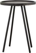 Beistelltisch 'Juco' in Schwarz aus Holz und Metall Höhe 55 cm