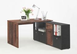 Schreibtisch-Kombination 'LEX', Old Style dunkel Matera