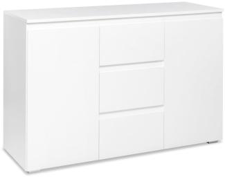 Kommode 'Image 4', weiß, 2 Türen / 3 Schubladen, ca. 120 x 79 x 40 cm