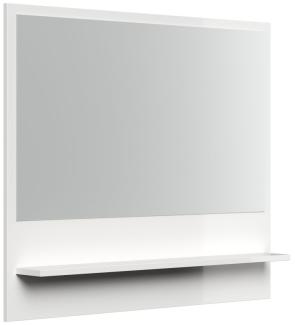 Posseik Flurspiegel Beauregard-L mit Rahmen und Ablage 105 x 90 cm Weiß-Weiß