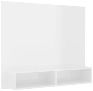 TV-Wandschrank Hochglanz-Weiß 102x23,5x90 cm Holzwerkstoff