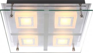 LED Deckenlampe aus Chrom und Glas, Länge 28,5 cm, DANIELE